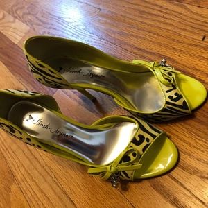 Sarah Jayne green leopard heels